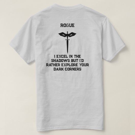 Rogue Pick-Up Line Tシャツ (デザイン裏面)