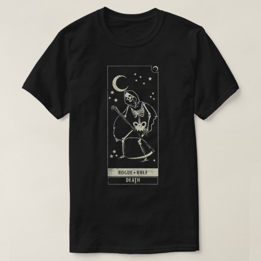 Rogue Wolf Death Retro Dark Symbol Ghoulish Goth L Tシャツ (デザイン正面)