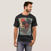 Rogue Wolf Over Neon Tokyo Sunset Tシャツ (正面フル)