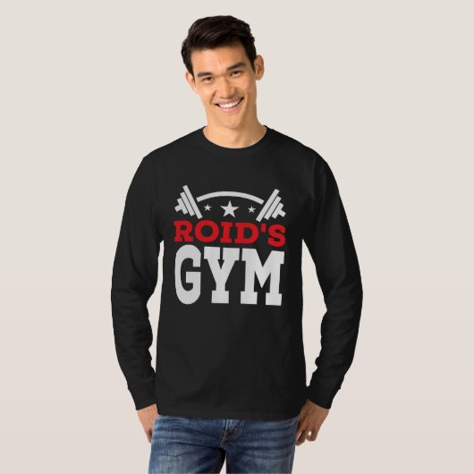 Roidu2019s Gym  Fitness Workout Bodybuilder Tシャツ (正面フル)