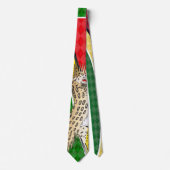 RokCloneDesigns著ガイアナの旗のジャガーのタイ ネクタイ (正面)