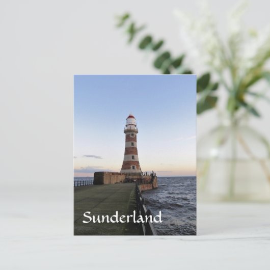 Roker Lighthousem、Sunderland uk ポストカード (スタンド正面)