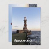 Roker Lighthousem、Sunderland uk ポストカード (正面/裏面)