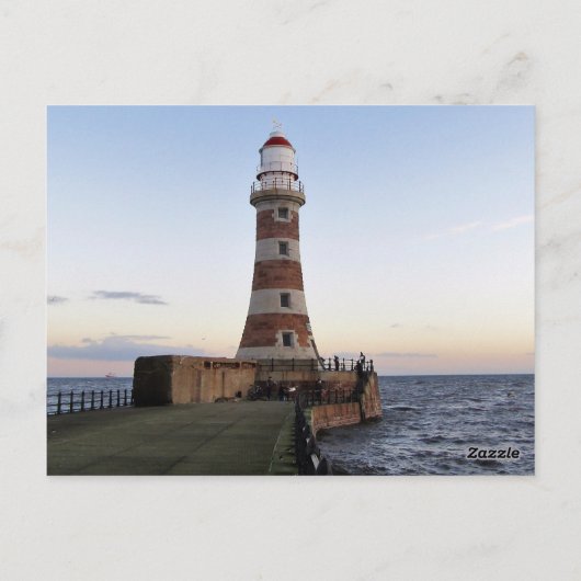 Roker Lighthousem、Sunderland uk ポストカード (裏面)
