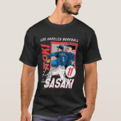 Roki Sasaki  Los Angeles D MLB Baseball Players ML Tシャツ (正面)