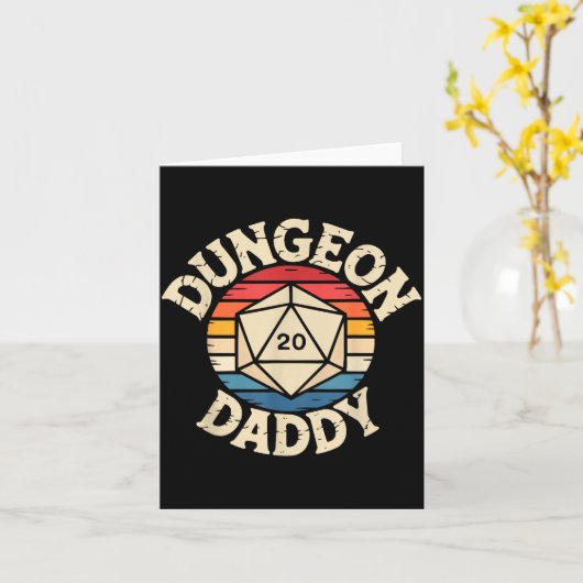 Role Playing Gamer Dad Rpg Master Tabletop Funny R カード (黄色い花)