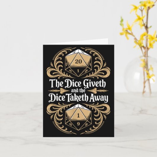 Role Playing Gamer Rpg Master D20 Tabletop Funny R カード (黄色い花)