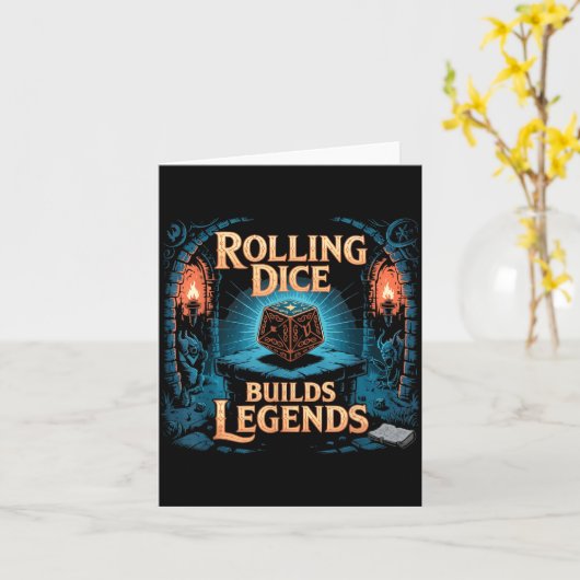 Role Playing Gamer Rpg Master D20 Tabletop Funny R カード (黄色い花)