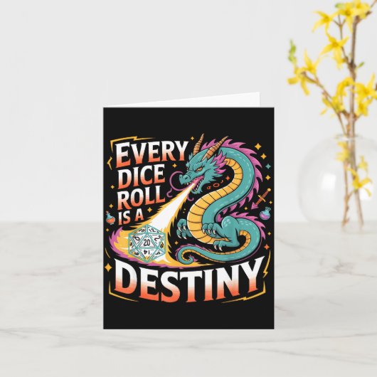 Role Playing Gamer Rpg Master D20 Tabletop Funny R カード (黄色い花)