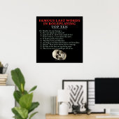 Roleplayingで有名な最後の言葉：トップ10 ポスター (ホームオフィス)