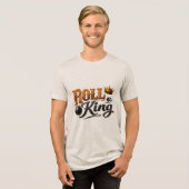Roll a King – Bowling Crown Graphic Tri-Blend Tee トライブレンドTシャツ (正面全面)