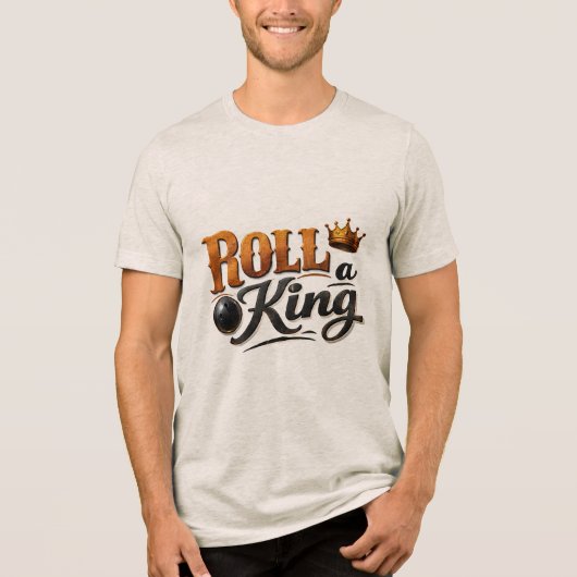 Roll a King – Bowling Crown Graphic Tri-Blend Tee トライブレンドTシャツ (正面)