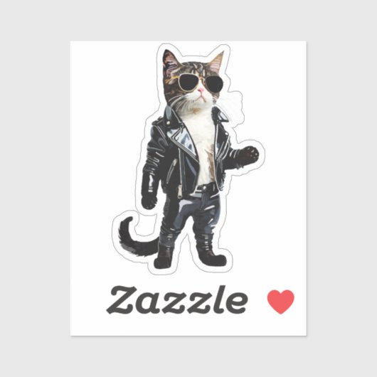 roll and rock cat シール (シート)