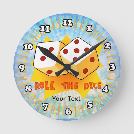 Roll The Dice Clock ラウンド壁時計 (正面)