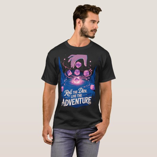 Roll the dice, live the adventure - cave tシャツ (正面フル)