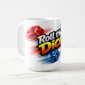 Roll the Dice Motion Mug コーヒーマグカップ (正面左)
