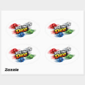 Roll the Dice Motion Sticker 楕円形シール (シート)