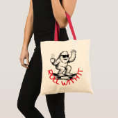 Roll With It Abominable Snowman Skater トートバッグ (正面(商品))
