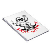Roll With It Abominable Snowman Skater ノートブック (右側)