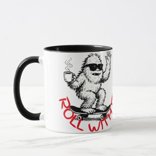 Roll With It Abominable Snowman Skater マグカップ (左)