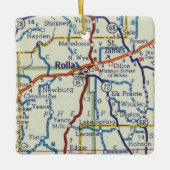 Rolla MOヴィンテージマップ セラミックオーナメント (正面)
