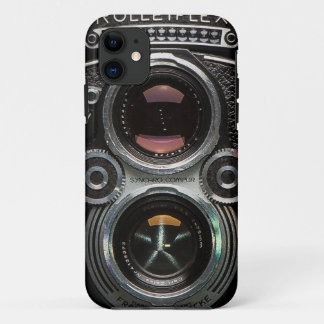 Rolleiflexのヴィンテージの反射カメラの箱 iPhone 11 ケース