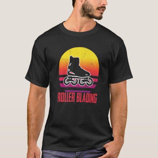 Roller Blading Skates Roller Skating inline skatin Tシャツ (正面)