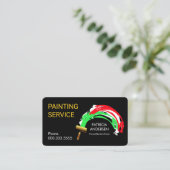 Roller Brush Painting Paint Splatter 名刺 (スタンド正面)