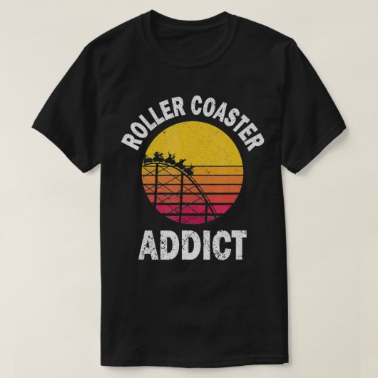 Roller Coaster Addict Funny Amusement Park Team Ou Tシャツ (デザイン正面)