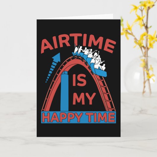 Roller Coaster Funny Amusement Park Gift カード (黄色い花)