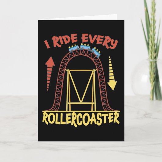 Roller Coaster Park Amusement Park Gift カード (正面)