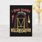 Roller Coaster Park Amusement Park Gift カード (黄色い花)