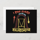 Roller Coaster Park Amusement Park Gift ポストカード (正面/裏面)