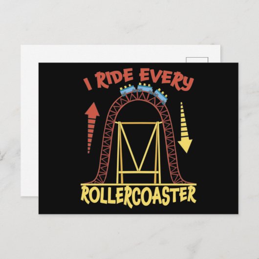 Roller Coaster Park Amusement Park Gift ポストカード (正面/裏面)