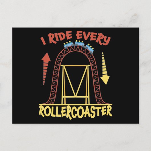 Roller Coaster Park Amusement Park Gift ポストカード (正面)