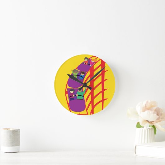 Roller Coaster Upclose ラウンド壁時計 (ホーム)