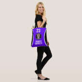 Roller Derby Logo Purple Black Team Name Uniform トートバッグ (モデル)