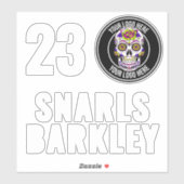 Roller Derby Logo White Team Name Helmet シール (シート)