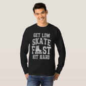 Roller Derby Player Skate Fast Skating Team 3 Tシャツ (正面フル)