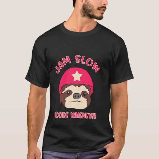 Roller Derby Player Slow Skating Team Tシャツ (正面)