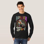 Roller Girl Retro Roller Derby Roller Skating Roll Tシャツ (正面フル)