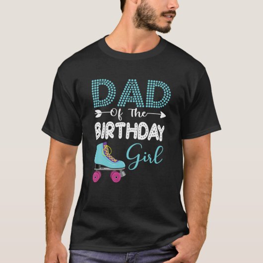 Roller Skate Birthday Dad Roller Skater Roller Ska Tシャツ (正面)