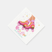 Roller Skate Let's Roll Skating Girl Birthday スタンダードカクテルナプキン (角)