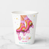 Roller Skate Let's Roll Skating Girl Birthday 紙コップ (裏面)