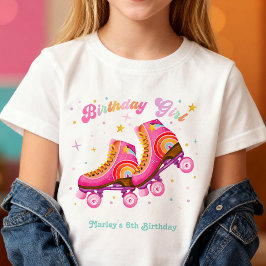 Roller Skate Let's Roll Skating Girl Birthday Tシャツ