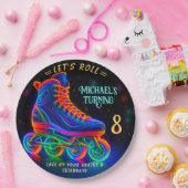 Roller Skate, Turning 8 Balloon ペーパープレート (パーティー)