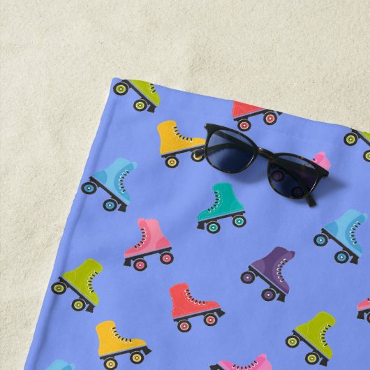 Roller Skates Skating Design Beach Towel ビーチタオル (インサイチュ)