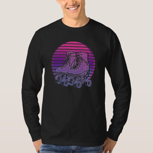 Roller Skates Vaporwave 80's Disco 70's Roller Ska Tシャツ (正面)