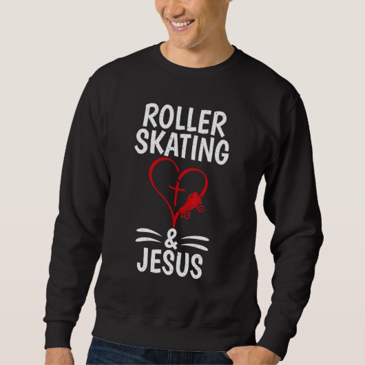 Roller Skating and Jesus Roller Skating スウェットシャツ (正面)