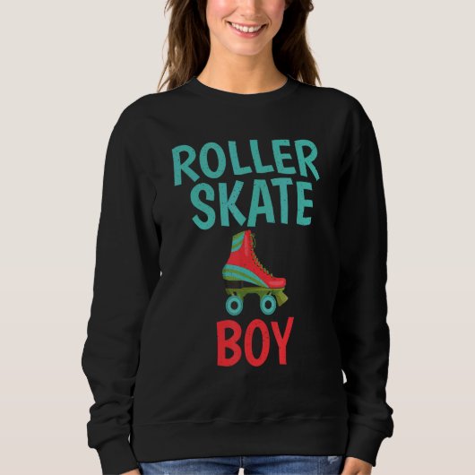 Roller Skating Roller Skate Boy スウェットシャツ (正面)